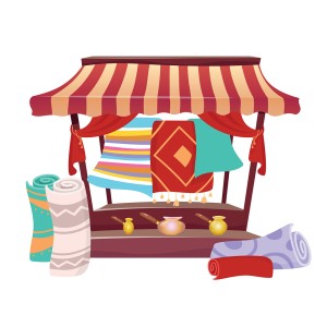 طرح لایه باز وکتور مغازه قدیمی با کیفیت بالا