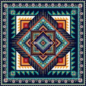 لایه باز وکتور گلیم فرش با کیفیت بالا