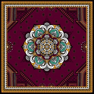 لایه باز وکتور گلیم فرش قدیمی با کیفیت بالا