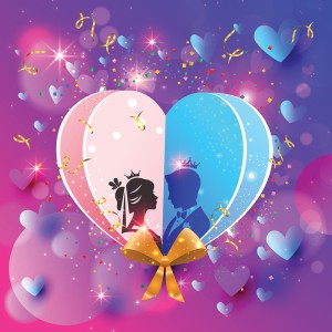 لایه باز وکتور کارت پستال عاشقانه قلبی با کیفیت.