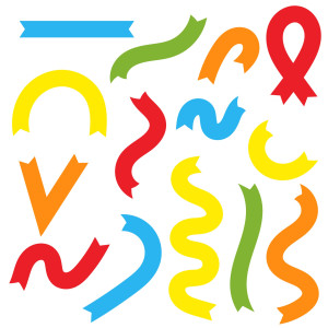 لایه باز وکتور مجموعه آیکن های ریبون با کیفیت بالا