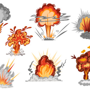 لایه باز وکتور آیکن طرح های مختلف انفجار