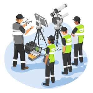 لایه باز وکتور آماده سازی پهپاد در حال پرواز