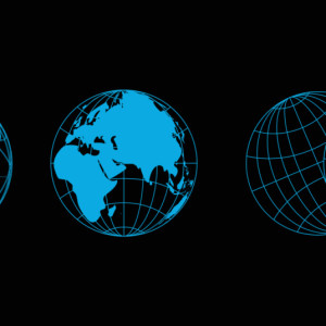 لایه باز وکتور مجموعه آیکن کره زمین با کیفیت بالا
