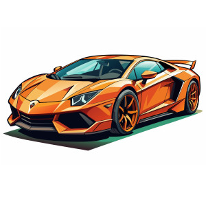 لایه باز وکتور ماشین لامبورگینی اسپرت باکیفیت بالا
