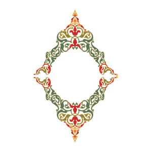 طرح لایه باز وکتور قاب اسلیمی با کیفیت بالا