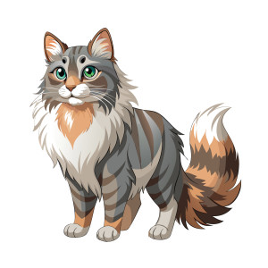 لایه باز وکتور فایل گربه زیبا با کیفیت بالا
