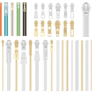 لایه باز وکتور مجموعه زیپ ها با کیفیت بالا