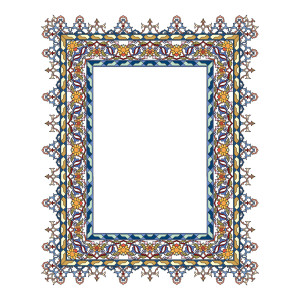 دانلود لایه باز قاب اسلیمی قدیمی و با کیفیت بالا