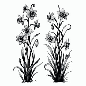 لایه باز گل نرگس با کیفیت بالا