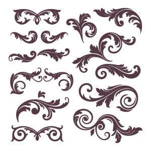 طرح لایه باز وکتور مجموعه گل های اسلیمی