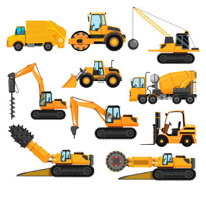 طرح لایه باز مجموعه 9 عددی ماشین آلات راه سازی