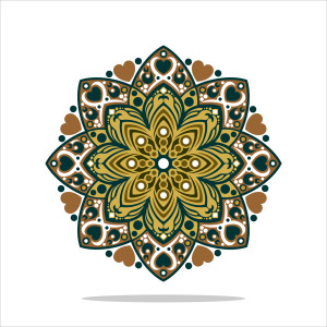 طرح لایه باز وکتور ماندالا اسلیمی عربی