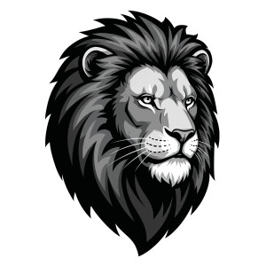 طرح لایه باز AI سر شیر با کیفیت بالا