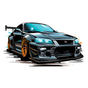 طرح لایه باز وکتور ماشین اسپرت با کیفیت بالا