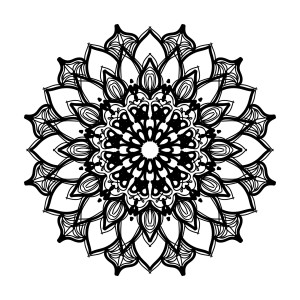 طرح لایه باز وکتور ماندالا با بکگراند تیره