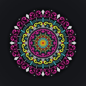 طرح لایه باز وکتور ماندالا زنگی با کیفیت بالا