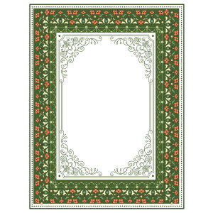 طرح لایه باز وکتور قاب اسلیمی اسلامی با کیفیت بالا