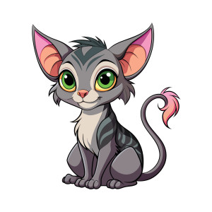 طرح لایه باز وکتور گربه با کیفیت بالا