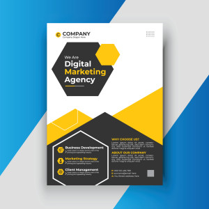 طرح لایه باز مجموعه پوسترهای دیجتال مارکتینگ