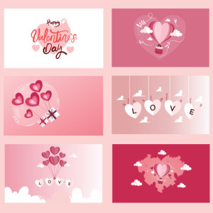 لایه باز کارت پستال عاشقانه در طرح های متفاوت