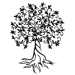 طرح لایه باز وکتور درخت بدون برگ وبا ریشه