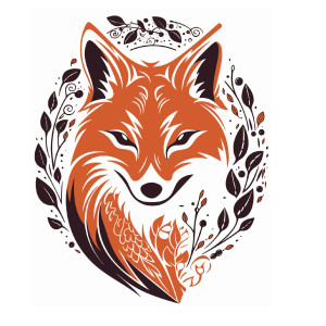 طرح لایه باز psd وکتور سر روباه با کیفیت بالا