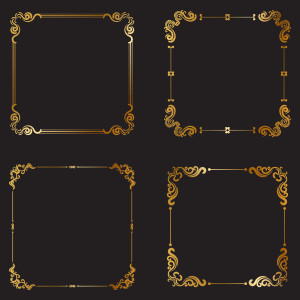 طرح لایه باز وکتور مجموعه گل های اسلیمی اسلامی