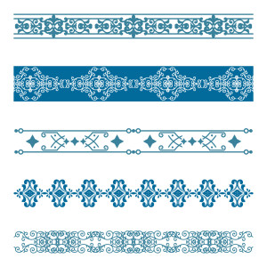 طرح لایه باز وکتور مجوعه گل های عنوان هدر اسلیمی