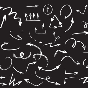 طرح لایه باز وکتور مجموعه آیکن های فلش و علائم