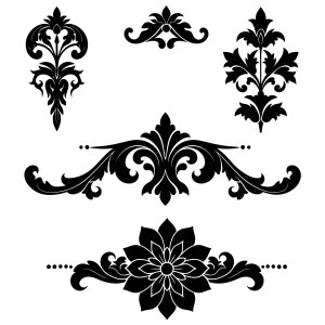 طرح رایگان لایه باز وکتور گل اسلیمی با کیفیت بالا