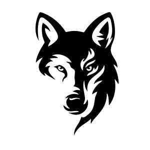 طرح لایه باز وکتور PSD سر گرگ با کیفیت بالا