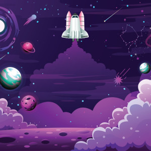 طرح لایه باز وکتور فضا و کهکشان با کیفیت عالی