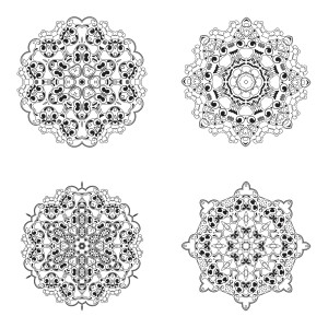 طرح لایه باز وکتور مجموعه ماندالا خطی با کیفیت