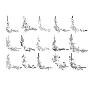 طرح لایه باز گل های گوشه و حاشیه اسلیمی