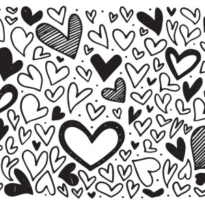طرح لایه باز بکگراند عاشقانه قلبی با کیفیت بالا