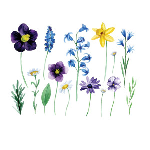 طرح لایه باز گل و بوته های اسلیمی با کیفیت بالا