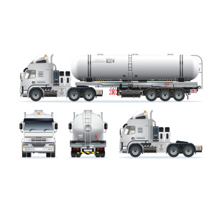 طرح لایه باز ماشین کامیون باری سنگین با کیفیت بالا