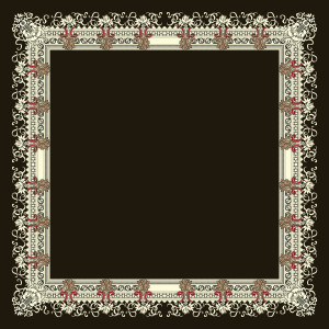 طرح لایه باز وکتور قاب اسلیمی با کیفیت بالا