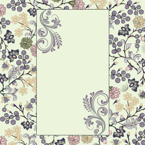 طرح لایه باز وکتور قاب اسیمی با طرح گل