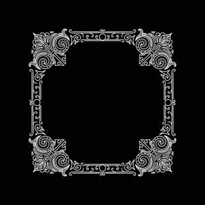 طرح لایه باز قاب وکتور با گل گوشه اسلیمی