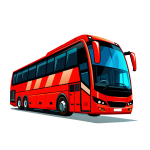 طرح لایه باز وکتور اتوبوس مسافر بری با کیفیت بالا