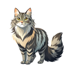 طرح لایه باز وکتور مجموعه گربه های فانتزی