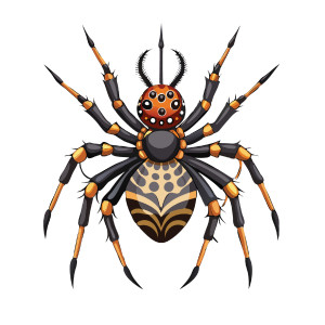 طرح لایه باز وکتور حشره عنکبوت با کیفیت بالا