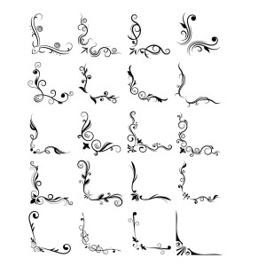 لایه باز مجوعه گل و بوته های اسلیمی باستانی