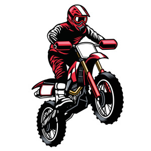 طرح لایه باز وکتور موتور سیکلت کراس با کیفیت بالا