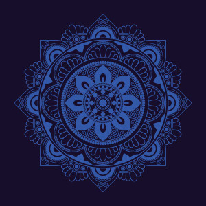 طرح لایه باز آیکن گل ماندالا اسلیمی با کیفیت بالا