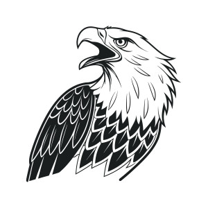 لایه باز وکتور فتوشاپ psd عقاب با کیفیت بالا