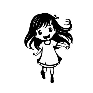 لایه باز فتوشاپ دختر بچه ناز با کیفیت بالا