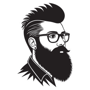 لایه باز وکتور فتوشاپ مرد سبیلو با کیفیت بالا